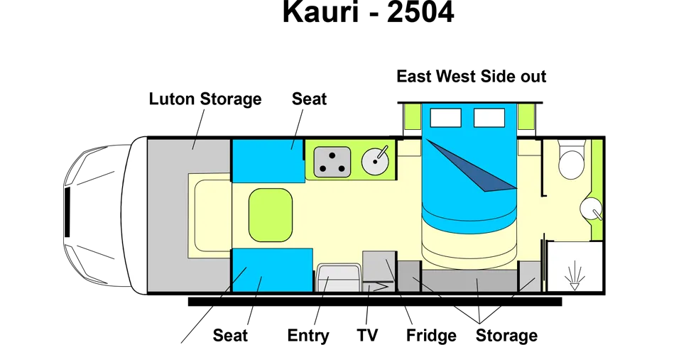Kauri 2504 Motorhome Layout Kauri 2504 Motorhome Layout